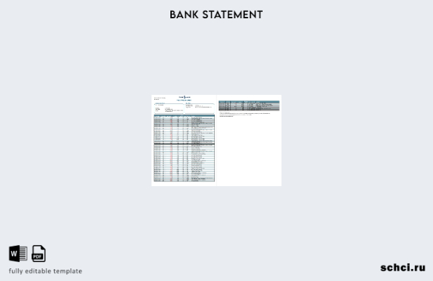 цифровая загрузка шаблона страниц банковской выписки Bankasi в Турции